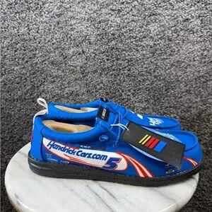 NWT HEYDUDE Mens HEYDUDE NASCAR Kyle Larson-Black/Electric Blue Size 8 Wally NASCAR Kyle Larson - Electric Blue/Blue | Parallel main image 4